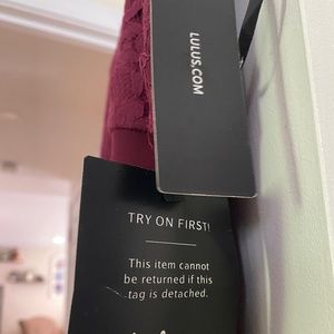 Lulus dance all evening burgundy lace maxi dress